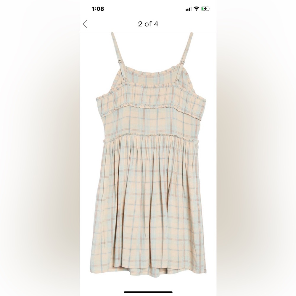 COPY - COPY - NWT Nordstrom Treasure & Bond Kids’ Print Ruched A-Line Tank Dres…